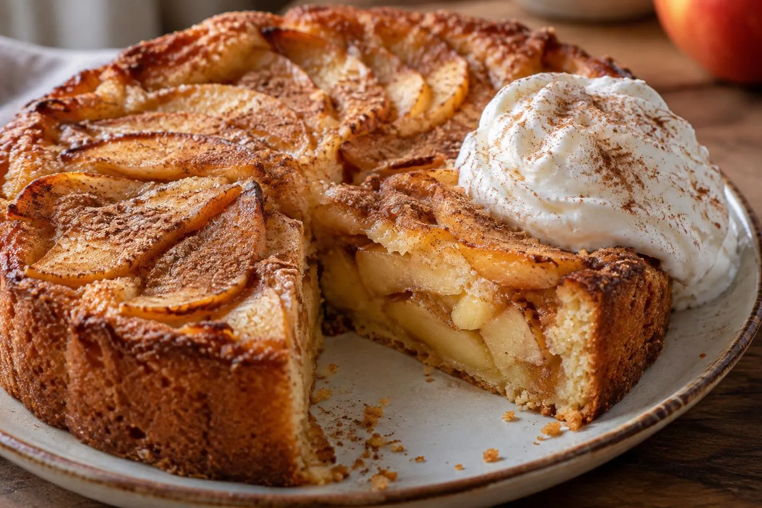 Apfeltorte mit Zimt-Sahne