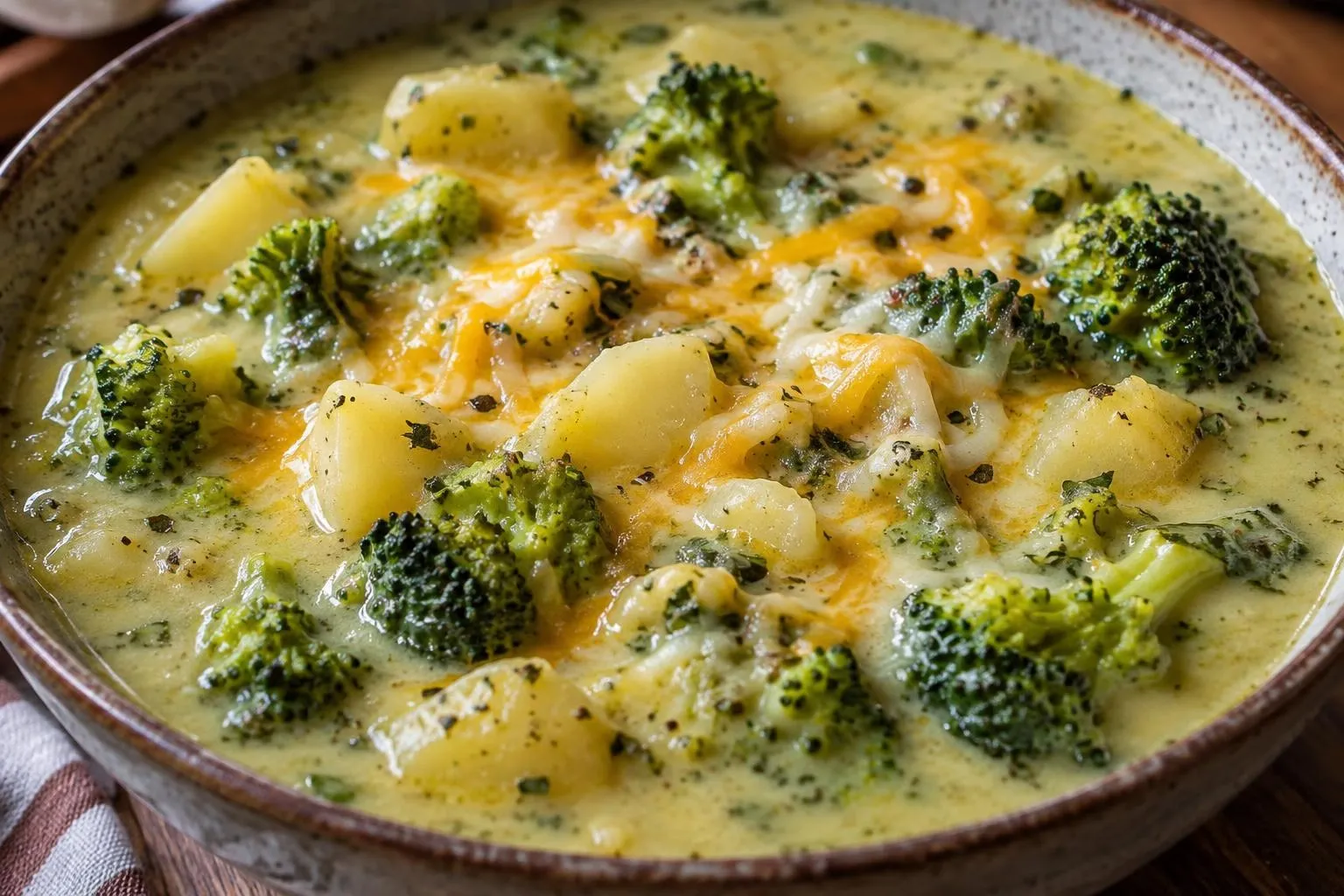 Brokkoli-Kartoffel-Suppe mit Käse