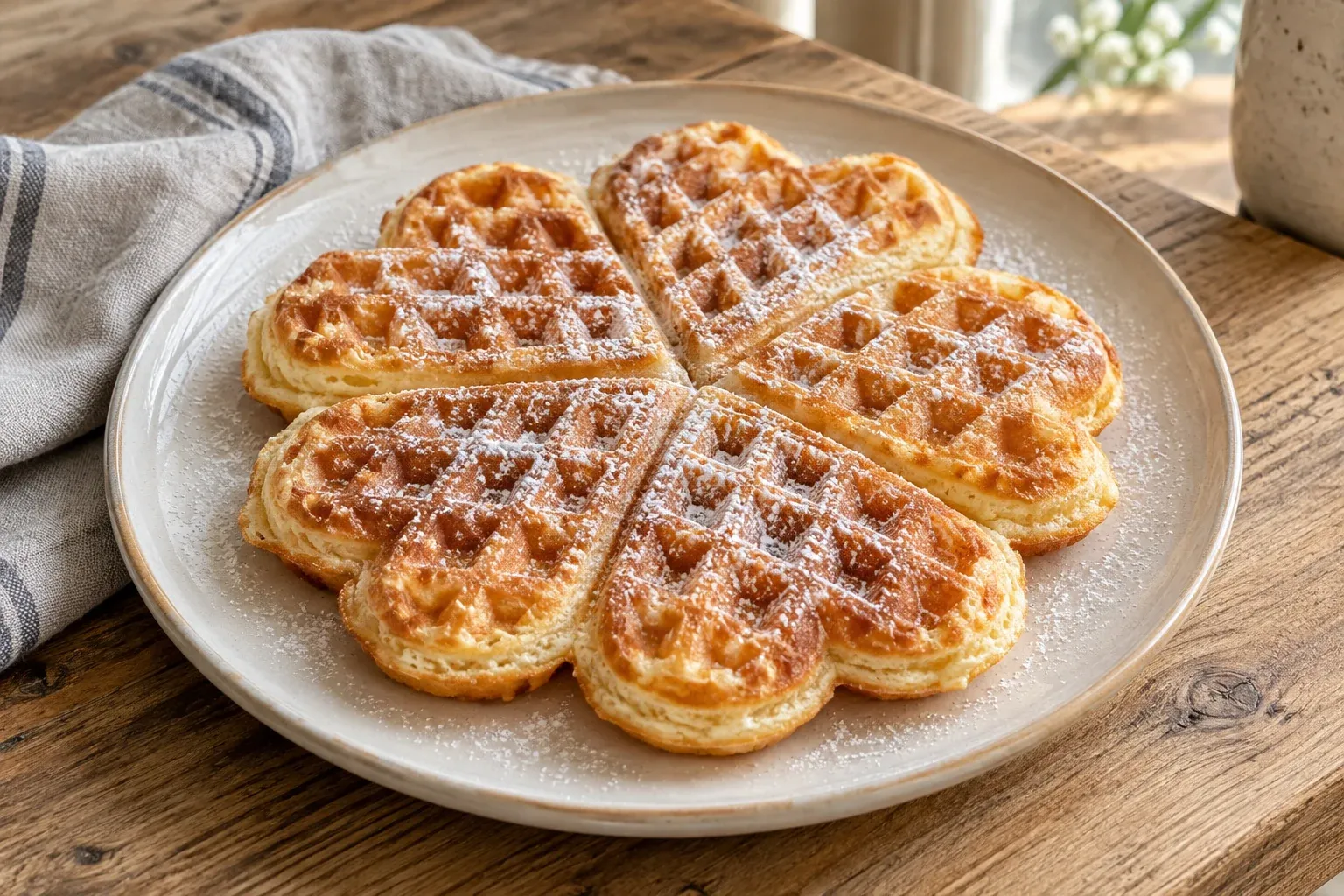 KI-Illustration: Buttermilchwaffeln