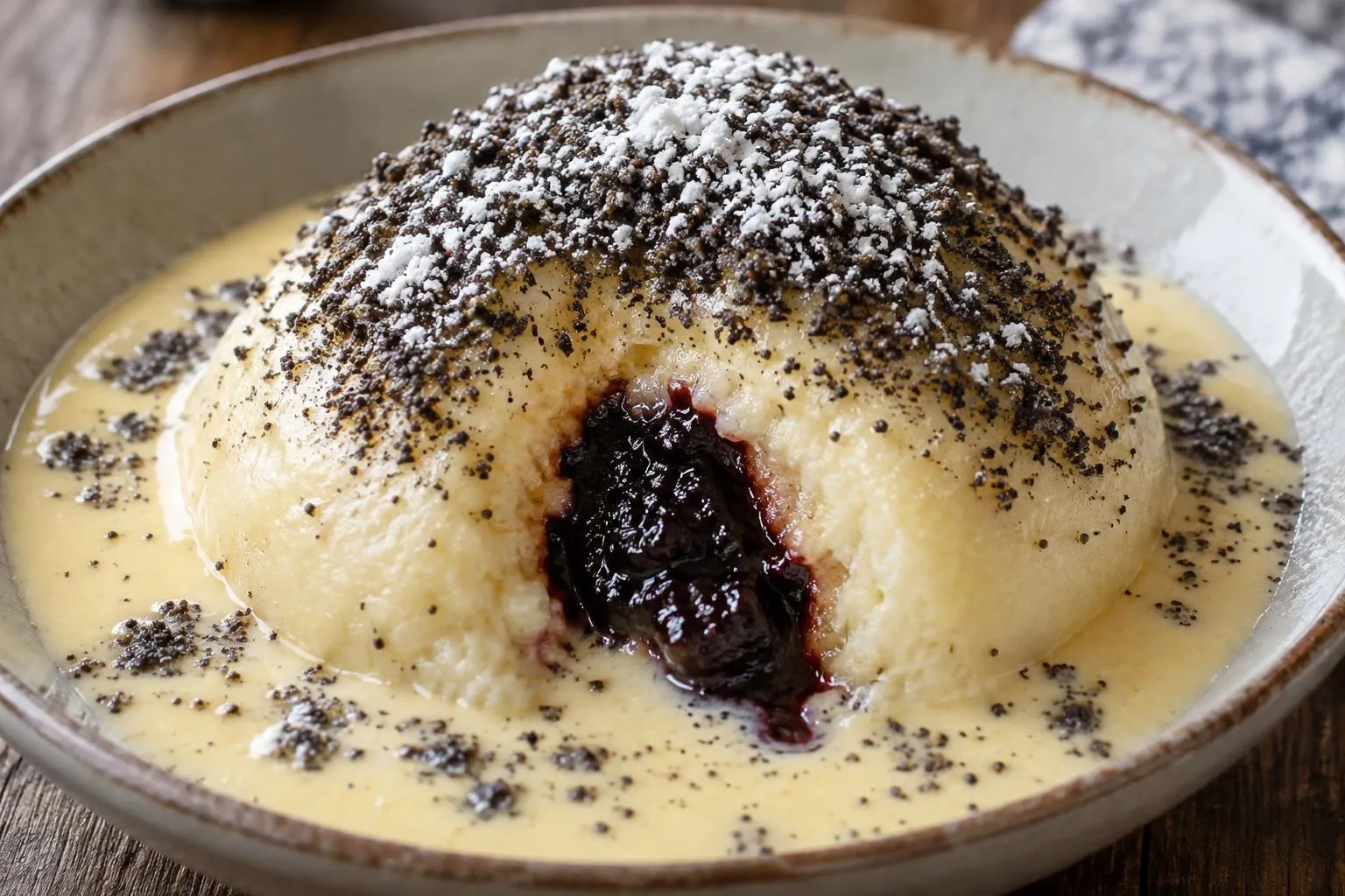 Germknödel mit Vanillesoße