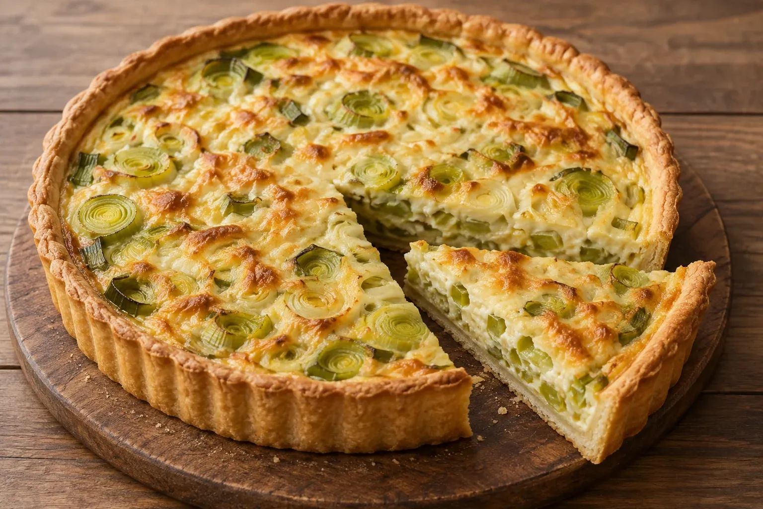 KI-Illustration: Lauchquiche