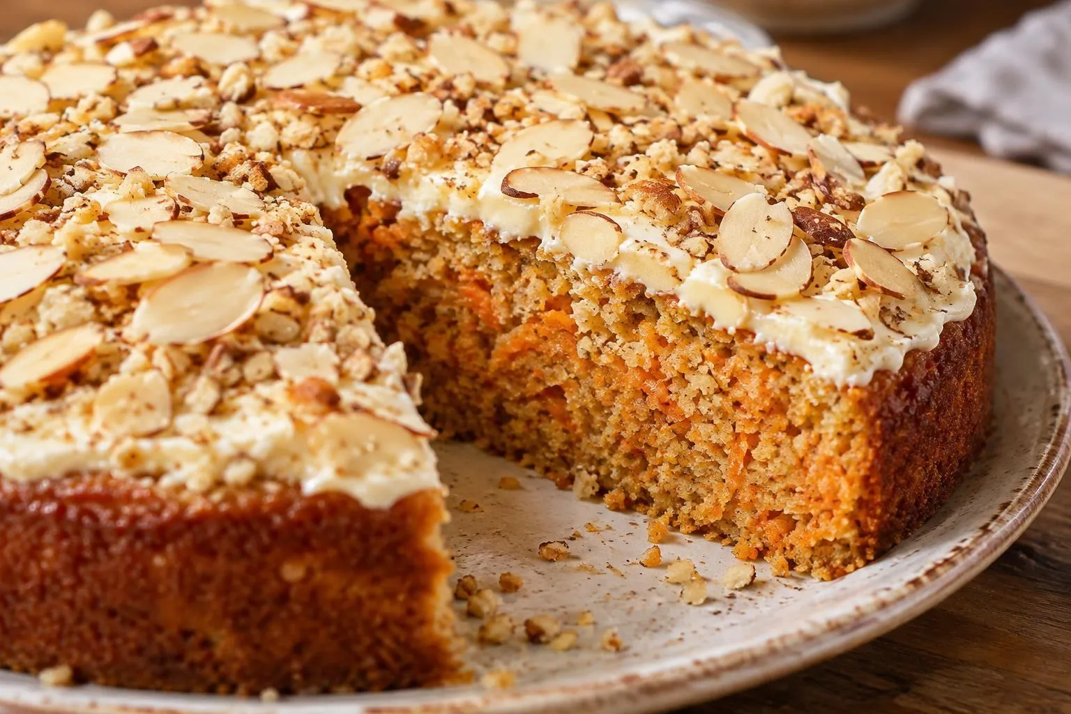 Möhrenkuchen mit Mandeln