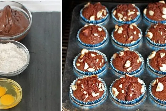 Nuss-Nougat-Muffins