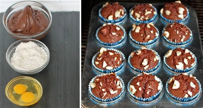 Nuss-Nougat-Muffins