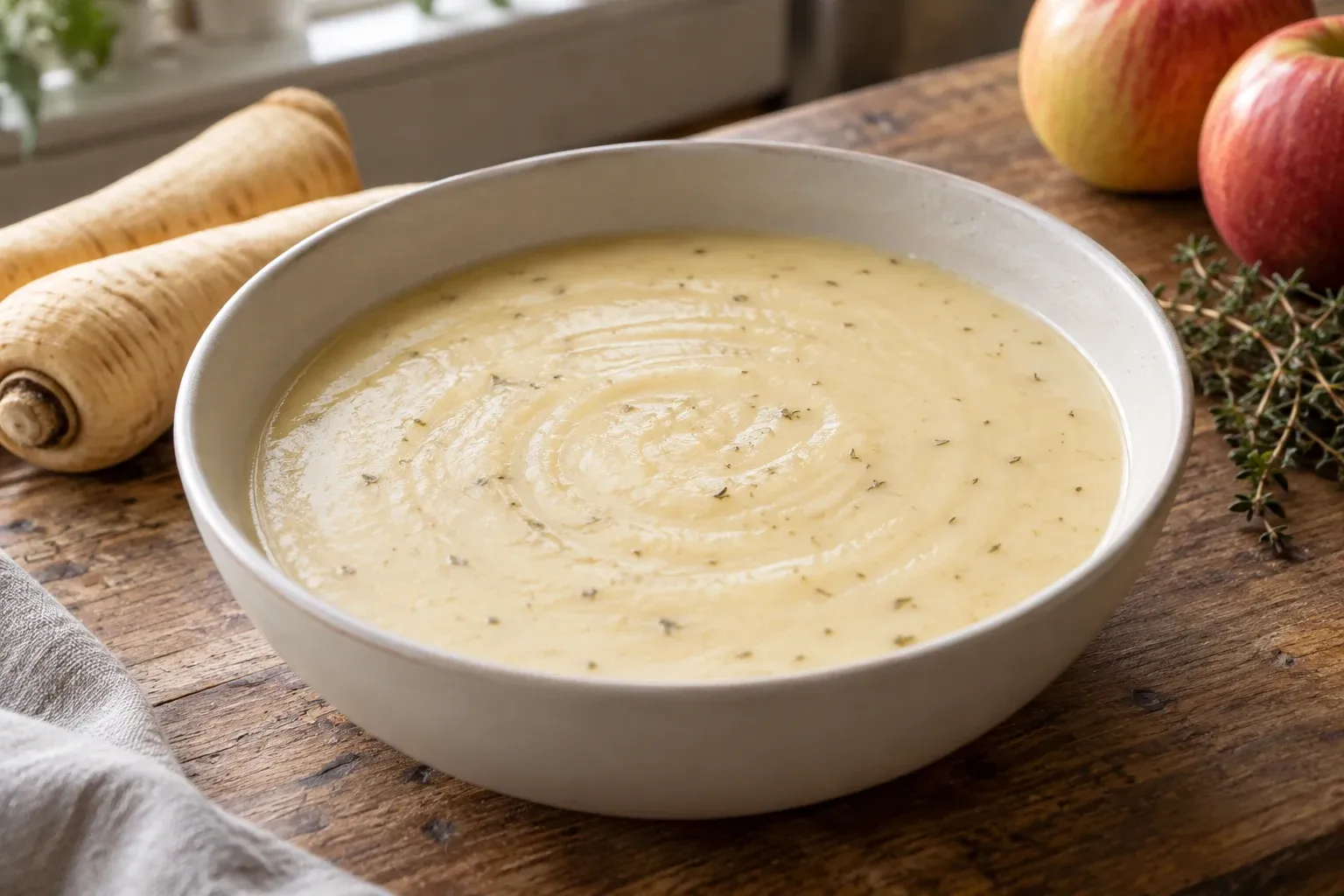 Pastinaken-Apfel-Suppe