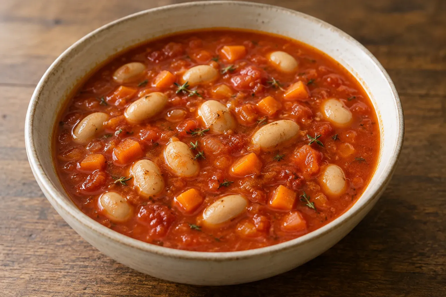 Weiße-Bohnen-Tomatensuppe